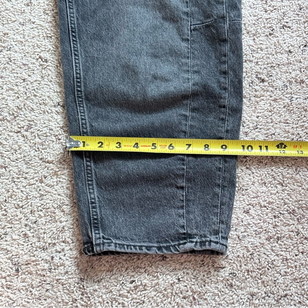 Pre-owned Old Navy Charcoal High Rise  Barrel Leg Jeans women’s size 10 - Picture 9 of 11
